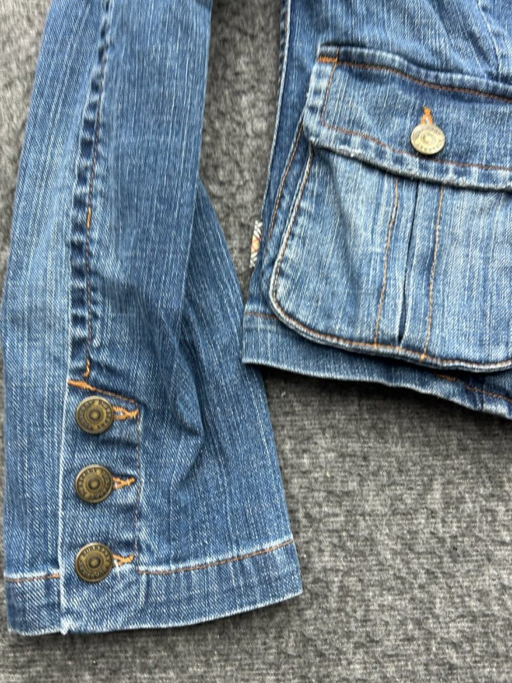 Burberry Denim Jacket Nova Check Womens Size 8 US Blazer - Picture 2 of 16